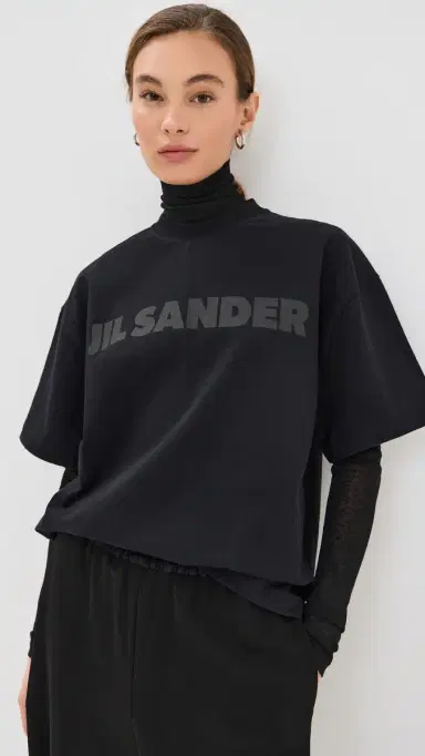 Jil Sander Crew Neck hort leeve Tee Black | Thumbnail 2 Jil Sander Crew Neck hort leeve Tee Black | Thumbnail 2