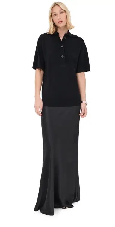Christopher Esber Monument Polo Tee Dress Black | Thumbnail 1 Christopher Esber Monument Polo Tee Dress Black | Thumbnail 1