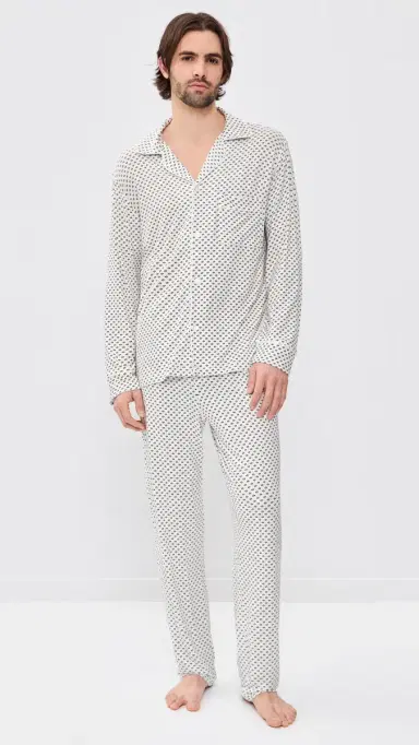 Eberjey William Printed Long Pajamas et Tide Dot | Thumbnail 2 Eberjey William Printed Long Pajamas et Tide Dot | Thumbnail 2