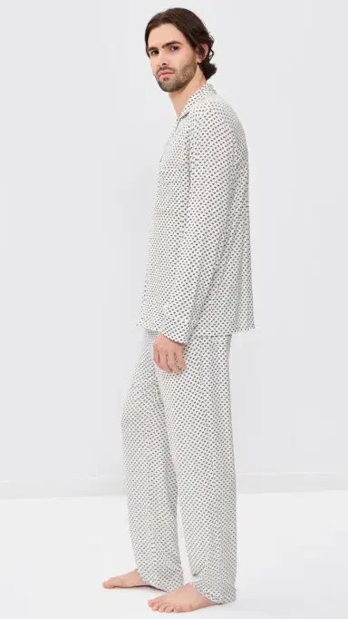 Eberjey William Printed Long Pajamas et Tide Dot | Thumbnail 4 Eberjey William Printed Long Pajamas et Tide Dot | Thumbnail 4