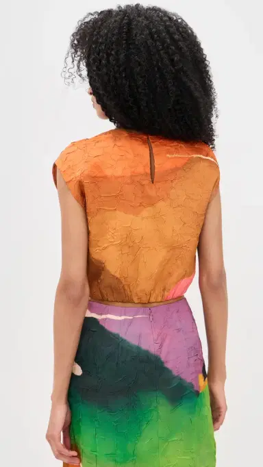 Ulla Johnson Gisella Satin Crop Top Nature Abhors A Vacuum | Thumbnail 3 Ulla Johnson Gisella Satin Crop Top Nature Abhors A Vacuum | Thumbnail 3