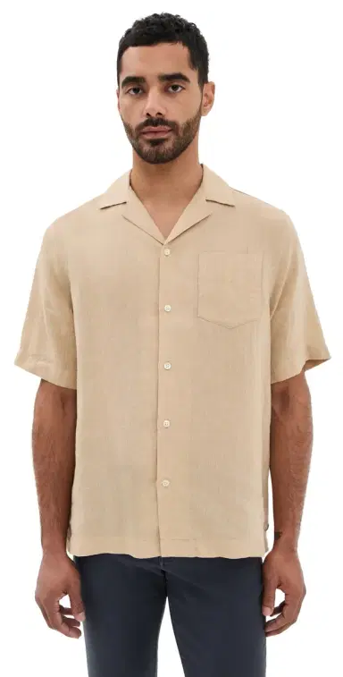 Frescobol Carioca Angelo Linen Shirt and Dune | Thumbnail 1 Frescobol Carioca Angelo Linen Shirt and Dune | Thumbnail 1