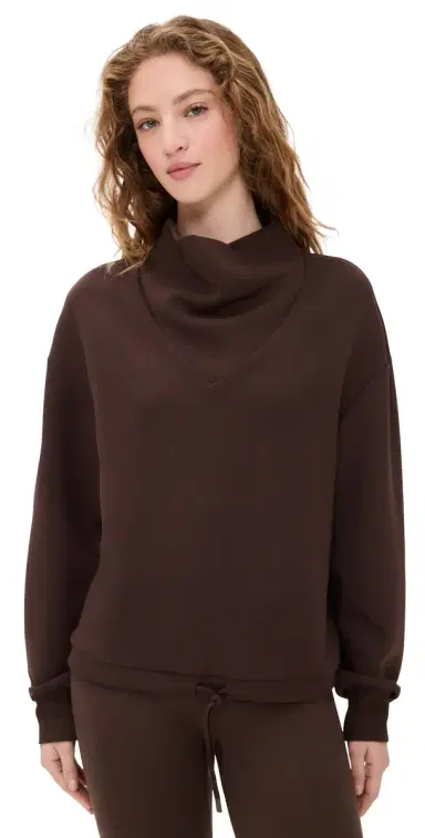 Varley Betsy Sweatshirt Coffee Bean | Thumbnail 1 Varley Betsy Sweatshirt Coffee Bean | Thumbnail 1