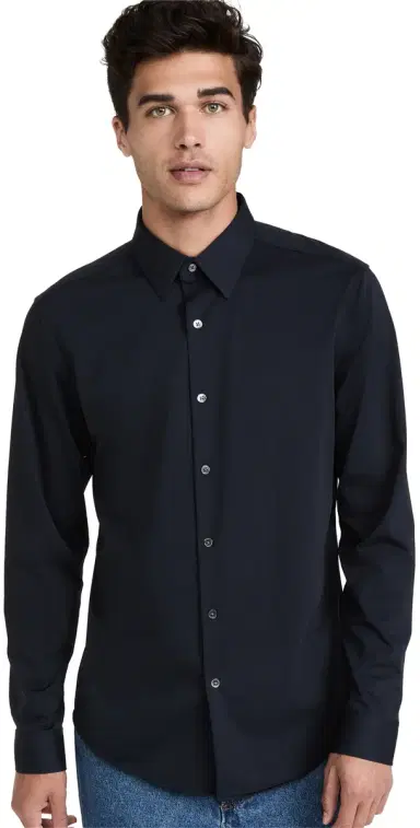 Theory ylvain tructure Knit Shirt Eclipse | Thumbnail 1 Theory ylvain tructure Knit Shirt Eclipse | Thumbnail 1