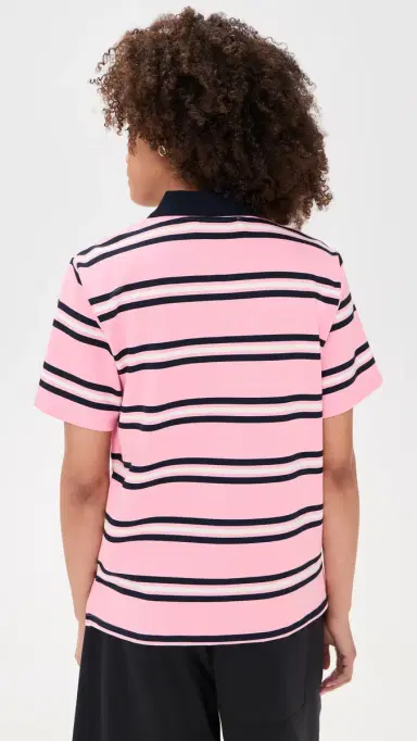 English Factory tripe Short Sleeve Knit Top Pink Multi | Thumbnail 3 English Factory tripe Short Sleeve Knit Top Pink Multi | Thumbnail 3