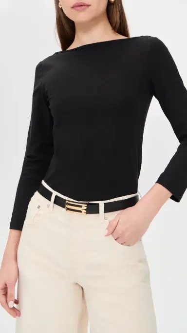 Victoria Beckham Regular Frame Belt Black 80 | Thumbnail 3 Victoria Beckham Regular Frame Belt Black 80 | Thumbnail 3