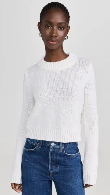 La Ligne Solid Mini arin Sweater Cream | Thumbnail 2 La Ligne Solid Mini arin Sweater Cream | Thumbnail 2