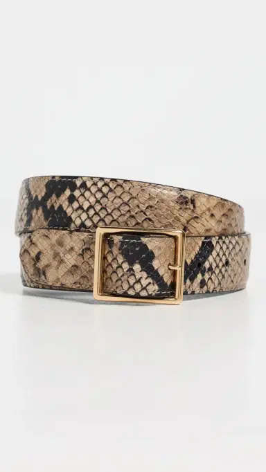 Nili Lotan Gabriele Belt Taupe Snakeskin w/ Gold | Thumbnail 2 Nili Lotan Gabriele Belt Taupe Snakeskin w/ Gold | Thumbnail 2