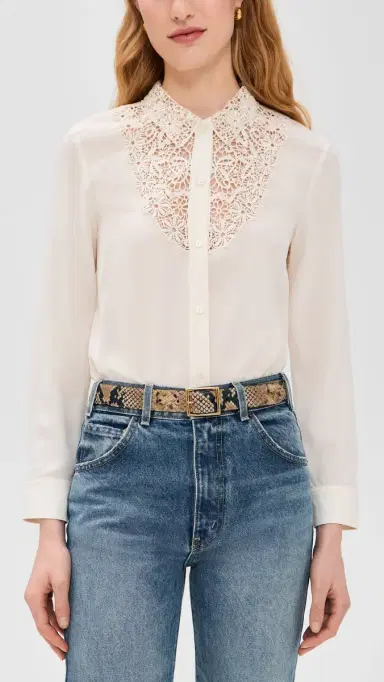 Nili Lotan Gabriele Belt Taupe Snakeskin w/ Gold | Thumbnail 3 Nili Lotan Gabriele Belt Taupe Snakeskin w/ Gold | Thumbnail 3