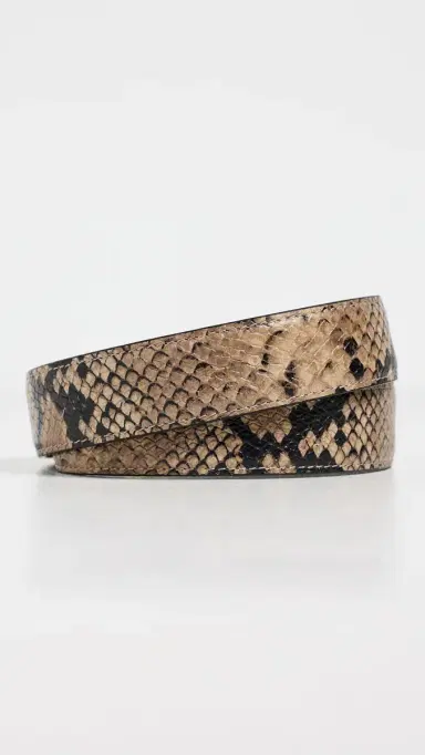 Nili Lotan Gabriele Belt Taupe Snakeskin w/ Gold | Thumbnail 4 Nili Lotan Gabriele Belt Taupe Snakeskin w/ Gold | Thumbnail 4