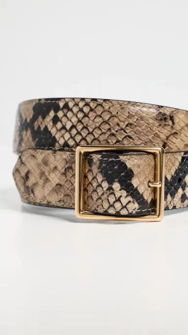 Nili Lotan Gabriele Belt Taupe Snakeskin w/ Gold | Thumbnail 5 Nili Lotan Gabriele Belt Taupe Snakeskin w/ Gold | Thumbnail 5
