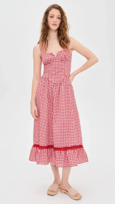 Peixoto Liam Midi Dress riracha Gingham | Thumbnail 2 Peixoto Liam Midi Dress riracha Gingham | Thumbnail 2