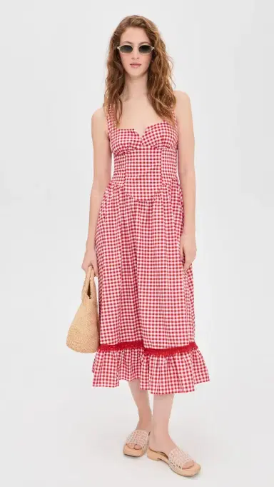 Peixoto Liam Midi Dress riracha Gingham | Thumbnail 5 Peixoto Liam Midi Dress riracha Gingham | Thumbnail 5
