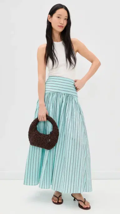 STAUD Procida Skirt Pool Stripe | Thumbnail 5 STAUD Procida Skirt Pool Stripe | Thumbnail 5