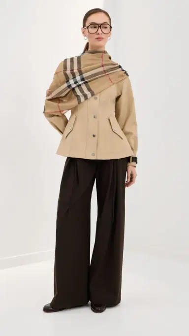 Burberry Wide Check Wool Silk Gauze Scarf Archive | Thumbnail 4 Burberry Wide Check Wool Silk Gauze Scarf Archive | Thumbnail 4