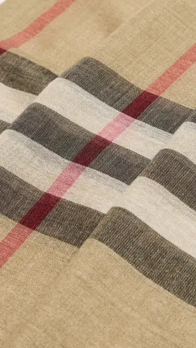 Burberry Wide Check Wool Silk Gauze Scarf Archive | Thumbnail 5 Burberry Wide Check Wool Silk Gauze Scarf Archive | Thumbnail 5