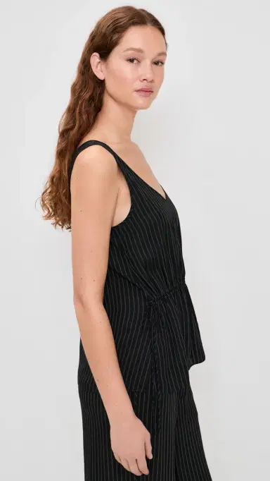 Theory Tie Easy Tank Top Black multi | Thumbnail 4 Theory Tie Easy Tank Top Black multi | Thumbnail 4