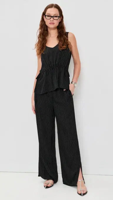 Theory Tie Easy Tank Top Black multi | Thumbnail 5 Theory Tie Easy Tank Top Black multi | Thumbnail 5