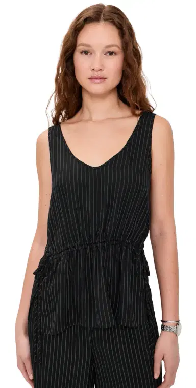 Theory Tie Easy Tank Top Black multi | Thumbnail 1 Theory Tie Easy Tank Top Black multi | Thumbnail 1