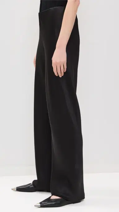 Vince Colette High Waist Fluid atin Bias Pant Black | Thumbnail 4 Vince Colette High Waist Fluid atin Bias Pant Black | Thumbnail 4