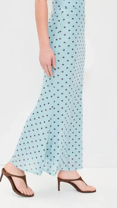 Another Girl Polka Dot Mesh Maxi Skirt Blue/Brown M | Thumbnail 4 Another Girl Polka Dot Mesh Maxi Skirt Blue/Brown M | Thumbnail 4