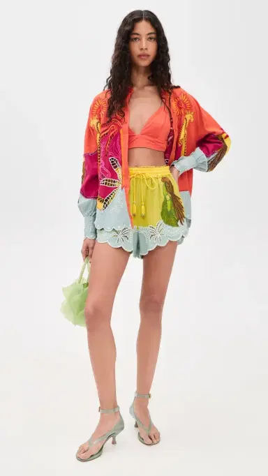 FARM Rio Usiacuri Richelieu Shorts Usiacuri Multicolor | Thumbnail 5 FARM Rio Usiacuri Richelieu Shorts Usiacuri Multicolor | Thumbnail 5