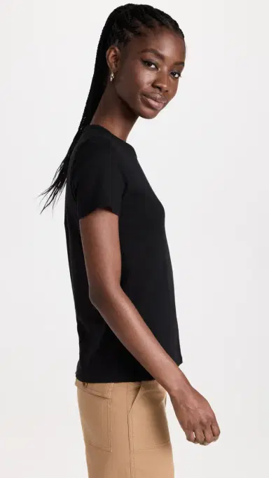 Jenni Kayne Cotton Slim Tee Black | Thumbnail 4 Jenni Kayne Cotton Slim Tee Black | Thumbnail 4