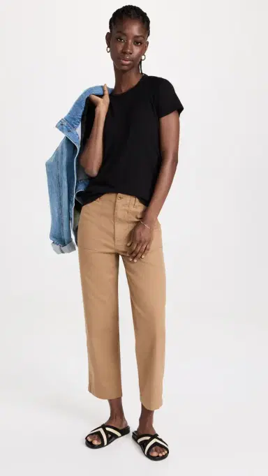 Jenni Kayne Cotton Slim Tee Black | Thumbnail 5 Jenni Kayne Cotton Slim Tee Black | Thumbnail 5