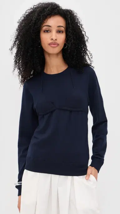 Sandy Liang aisy Sweater Navy | Thumbnail 2 Sandy Liang aisy Sweater Navy | Thumbnail 2