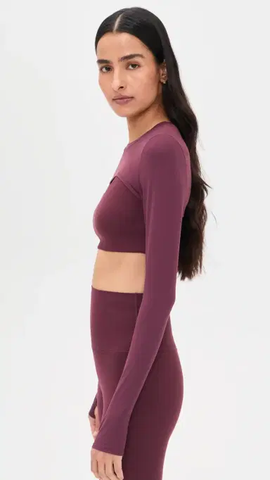 Splits59 Amelia Airweight Lite Shrug Top Dk Cherry M | Thumbnail 4 Splits59 Amelia Airweight Lite Shrug Top Dk Cherry M | Thumbnail 4