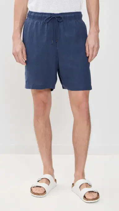 Onia Classic Pull On Linen Shorts 6 Vintage Indigo | Thumbnail 2 Onia Classic Pull On Linen Shorts 6 Vintage Indigo | Thumbnail 2