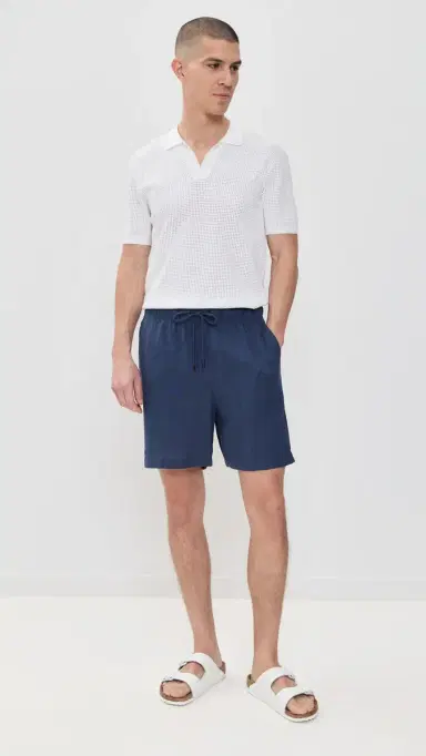 Onia Classic Pull On Linen Shorts 6 Vintage Indigo | Thumbnail 5 Onia Classic Pull On Linen Shorts 6 Vintage Indigo | Thumbnail 5