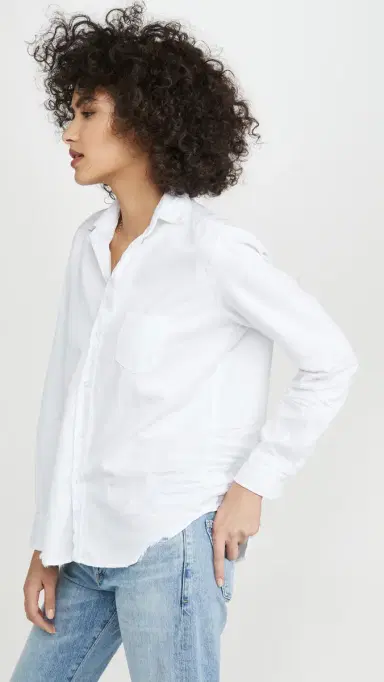 Frank & Eileen Eileen Tattered Denim Shirt White | Thumbnail 4 Frank & Eileen Eileen Tattered Denim Shirt White | Thumbnail 4