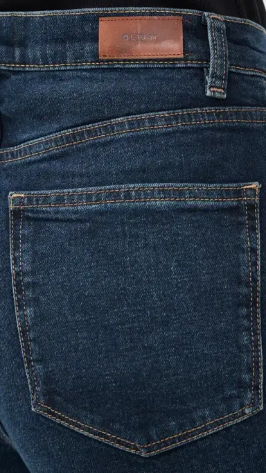 DL1961 Karmine Refined Wide Leg SculptSystem High Rise Jeans Dark Sea (Original '61) 28 | Thumbnail 6 DL1961 Karmine Refined Wide Leg SculptSystem High Rise Jeans Dark Sea (Original '61) 28 | Thumbnail 6