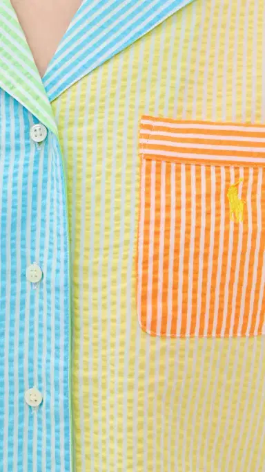 Polo Ralph Lauren Mixed Seersucker Pajama Set | Thumbnail 6 Polo Ralph Lauren Mixed Seersucker Pajama Set | Thumbnail 6
