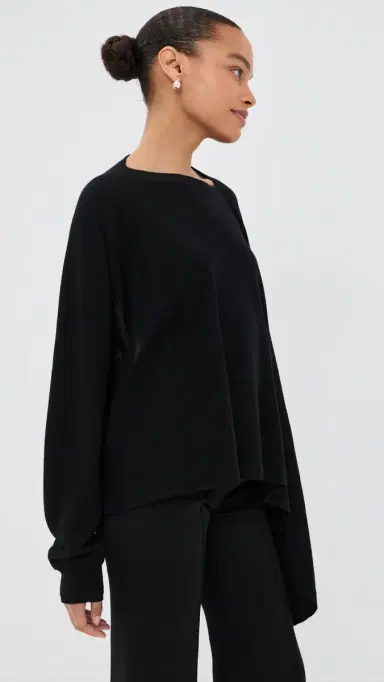 Jil Sander Cape with One Sleeve Pullover Black | Thumbnail 4 Jil Sander Cape with One Sleeve Pullover Black | Thumbnail 4