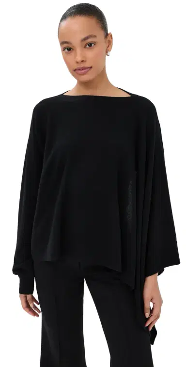 Jil Sander Cape with One Sleeve Pullover Black | Thumbnail 1 Jil Sander Cape with One Sleeve Pullover Black | Thumbnail 1