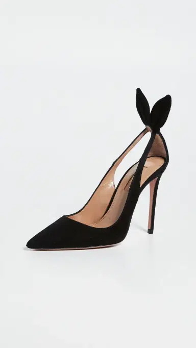 Aquazzura Bow Tie Pumps 105mm Black | Thumbnail 2 Aquazzura Bow Tie Pumps 105mm Black | Thumbnail 2