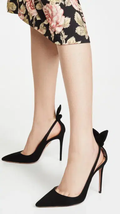 Aquazzura Bow Tie Pumps 105mm Black | Thumbnail 3 Aquazzura Bow Tie Pumps 105mm Black | Thumbnail 3