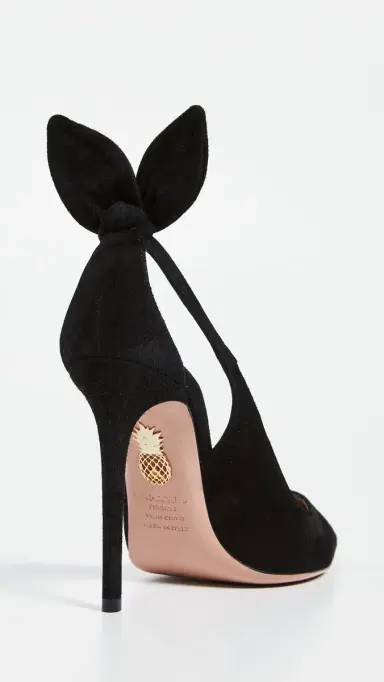 Aquazzura Bow Tie Pumps 105mm Black | Thumbnail 4 Aquazzura Bow Tie Pumps 105mm Black | Thumbnail 4