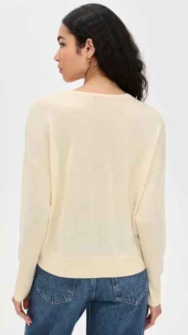 Jenni Kayne Dree V Neck Sweater Pale Yellow | Thumbnail 3 Jenni Kayne Dree V Neck Sweater Pale Yellow | Thumbnail 3