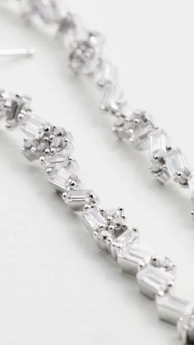 SHASHI Tuxedo Earrings Silver One Size | Thumbnail 4 SHASHI Tuxedo Earrings Silver One Size | Thumbnail 4