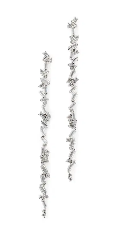 SHASHI Tuxedo Earrings Silver One Size | Thumbnail 1 SHASHI Tuxedo Earrings Silver One Size | Thumbnail 1