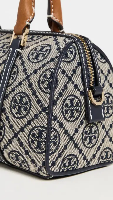 Tory Burch T Monogram Mini Barrel Bag Tory Navy One Size | Thumbnail 5 Tory Burch T Monogram Mini Barrel Bag Tory Navy One Size | Thumbnail 5