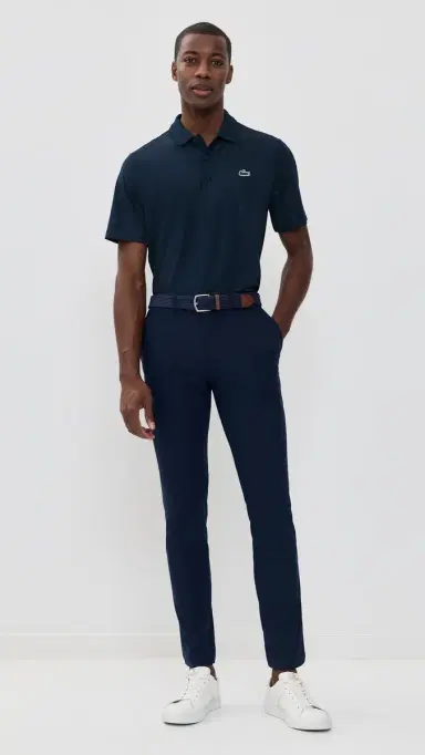 Lacoste Regular Fit UV Protect Golf Polo Shirt Navy Blue | Thumbnail 5 Lacoste Regular Fit UV Protect Golf Polo Shirt Navy Blue | Thumbnail 5