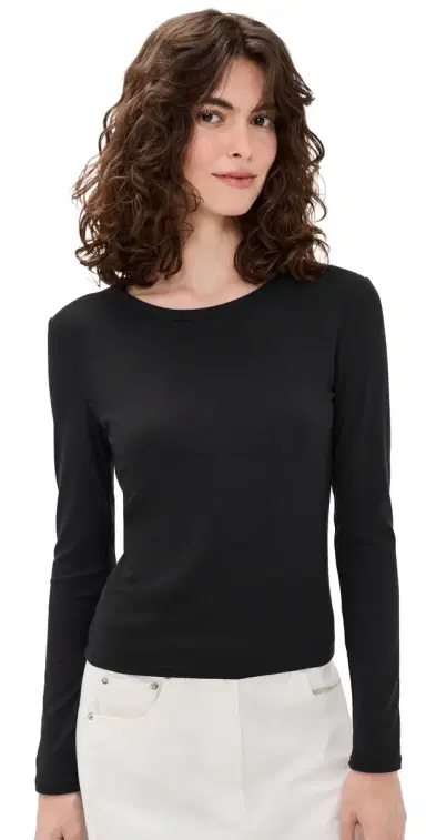 Z Supply Second Skin Crew Tee Black | Thumbnail 1 Z Supply Second Skin Crew Tee Black | Thumbnail 1