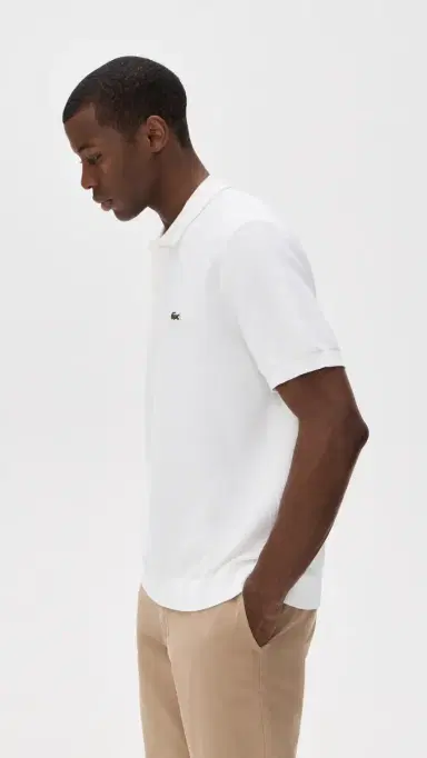 Lacoste Textured Knit Polo Flour | Thumbnail 4 Lacoste Textured Knit Polo Flour | Thumbnail 4