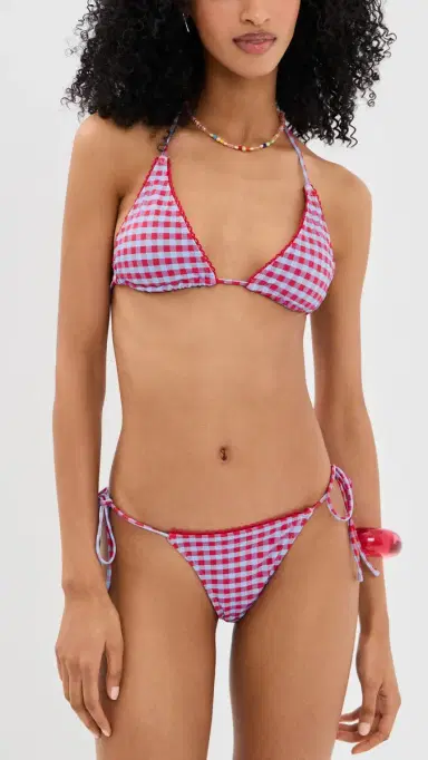 Damson Madder Tie Side Bikini Bottoms Blue/Red | Thumbnail 4 Damson Madder Tie Side Bikini Bottoms Blue/Red | Thumbnail 4
