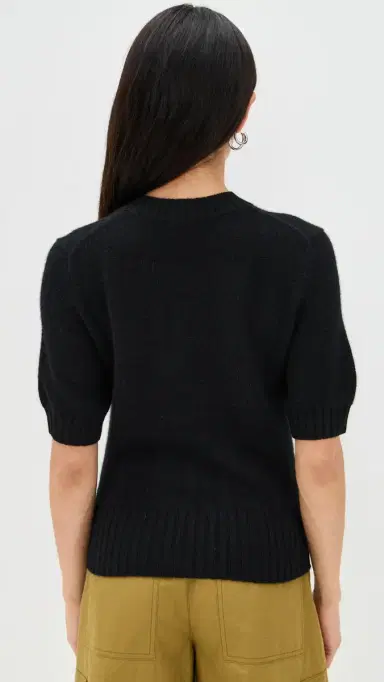 White & Warren Cashmere T-Shirt Sweater Black | Thumbnail 3 White & Warren Cashmere T-Shirt Sweater Black | Thumbnail 3