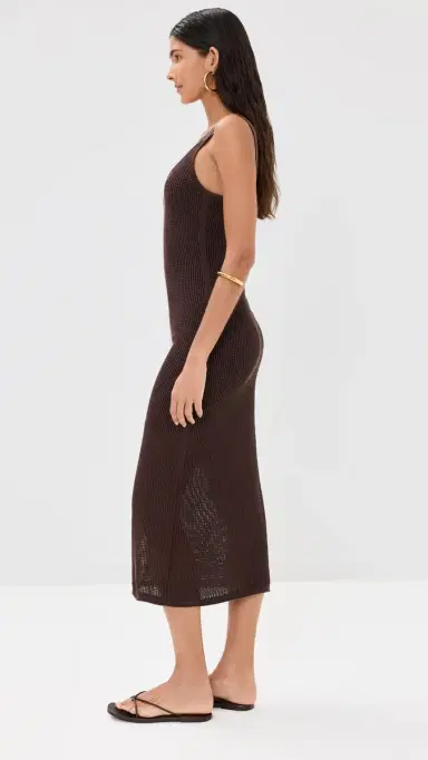Staud Jessica Coverup Dress Dark Chocolate | Thumbnail 4 Staud Jessica Coverup Dress Dark Chocolate | Thumbnail 4